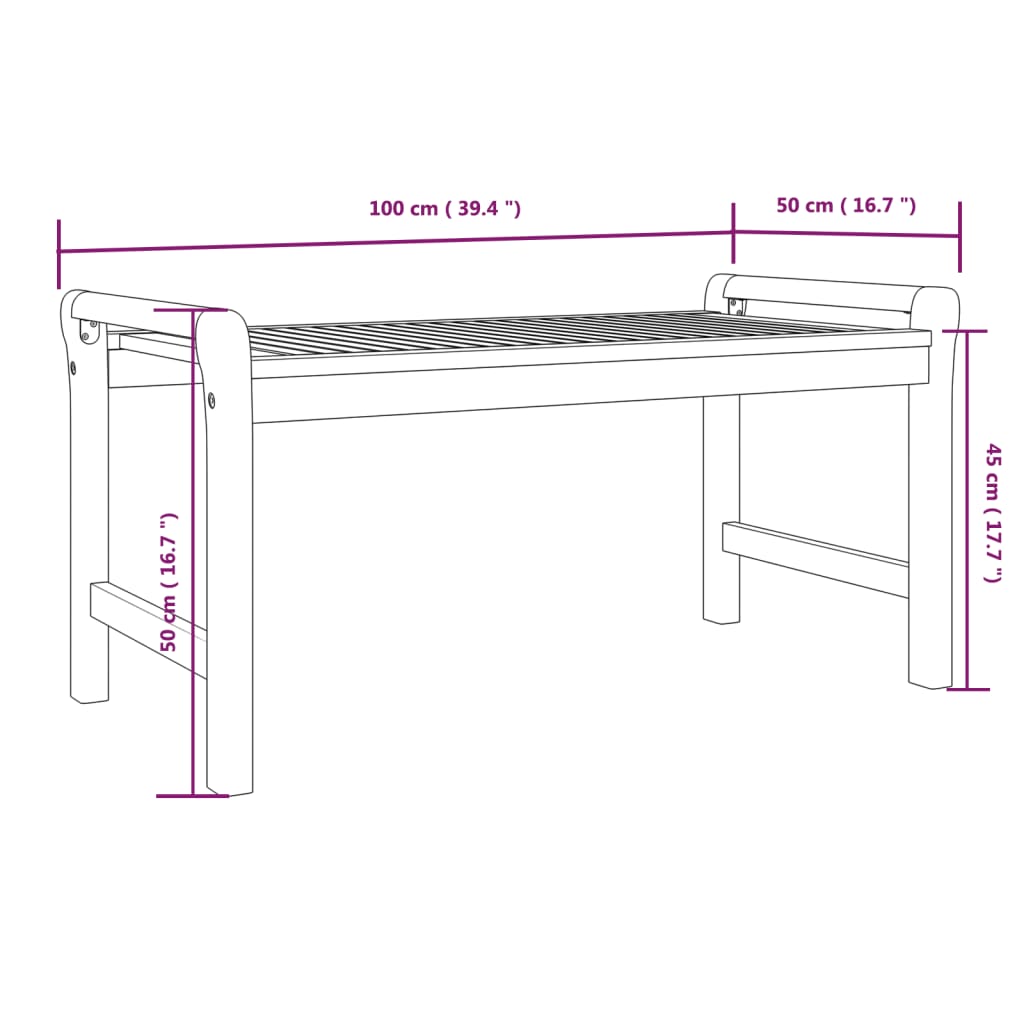 2-Delige Loungeset Met Te Kussens Massief Hout