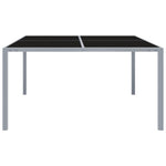 Tuintafel 130X130X72 Cm Staal En Glas Grijs