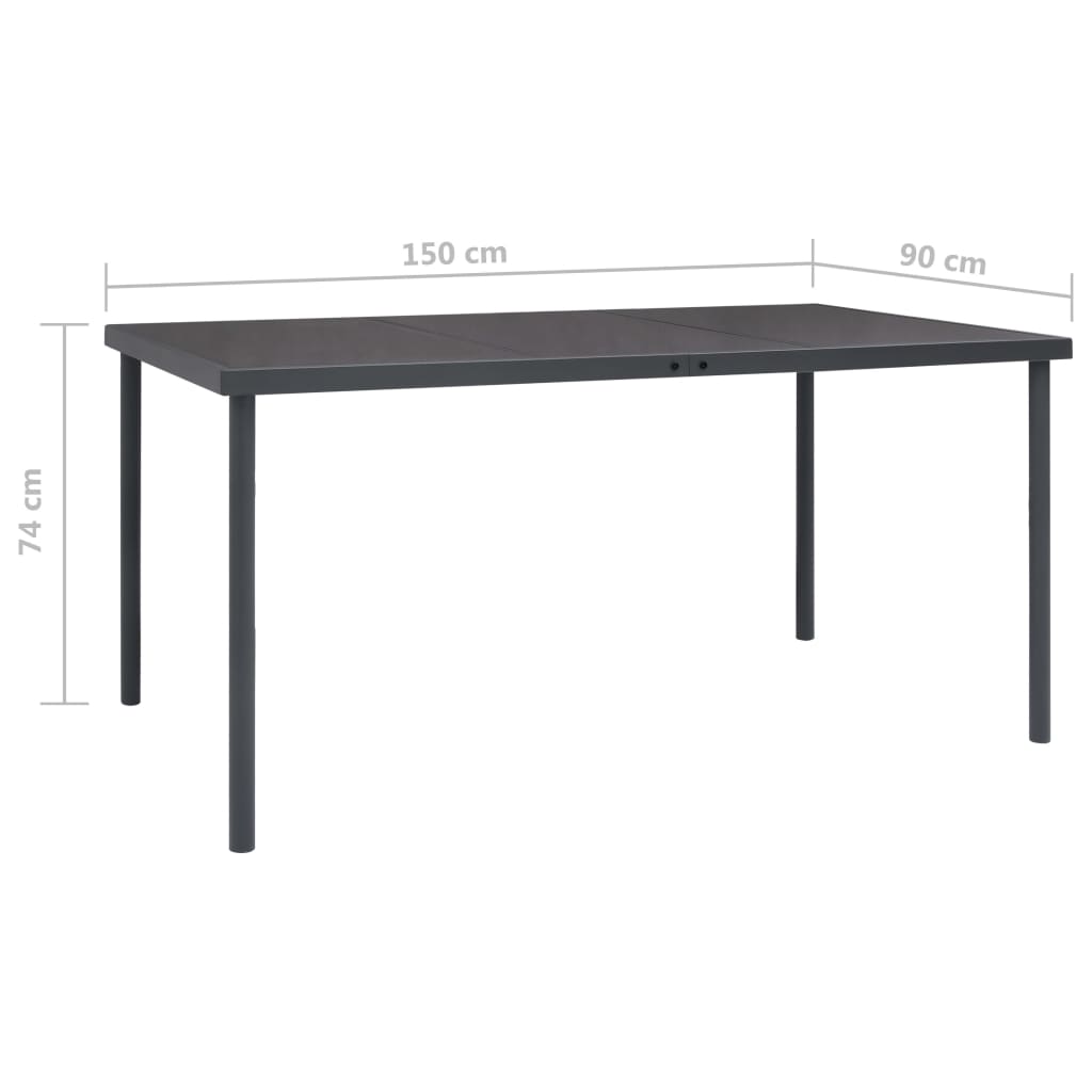 Tuintafel Staal Antracietkleurig