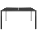 Tuintafel 130X130X72 Cm Staal En Glas Antracietkleurig