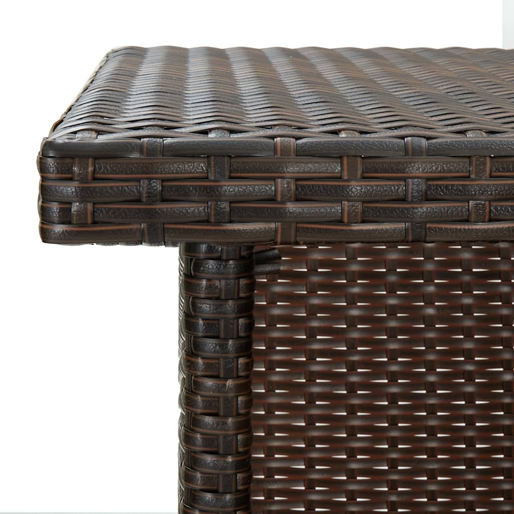 Hoekbartafel 100X50X105 Cm Poly Rattan