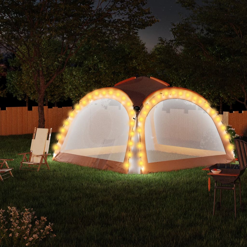 Partytent Met Led En 4 Zijwanden 3,6X3,6X2,3 M