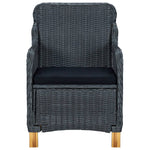 Tuinstoelen Met Kussens Poly Rattan Donkergrijs