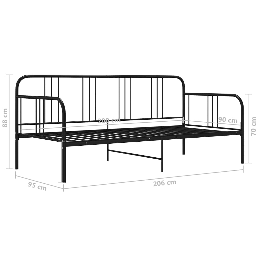 Slaapbankframe Metaal 90X200 Cm
