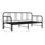 Slaapbankframe Uittrekbaar Metaal 90X200 Cm