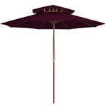 Parasol Dubbeldekker Met Houten Paal 270 Cm