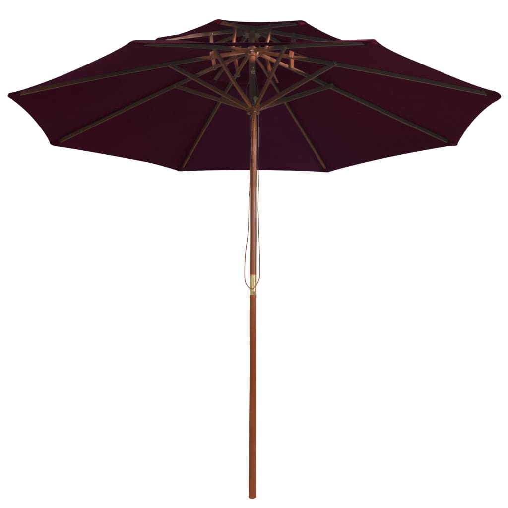 Parasol Dubbeldekker Met Houten Paal 270 Cm