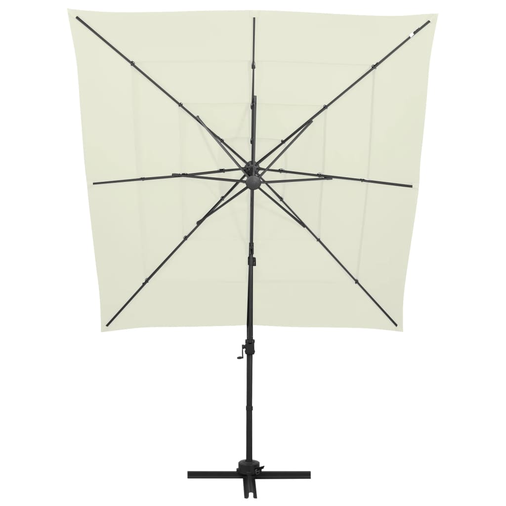 Parasol 4-Laags Met Aluminium Paal 250X250 Cm Kleurig