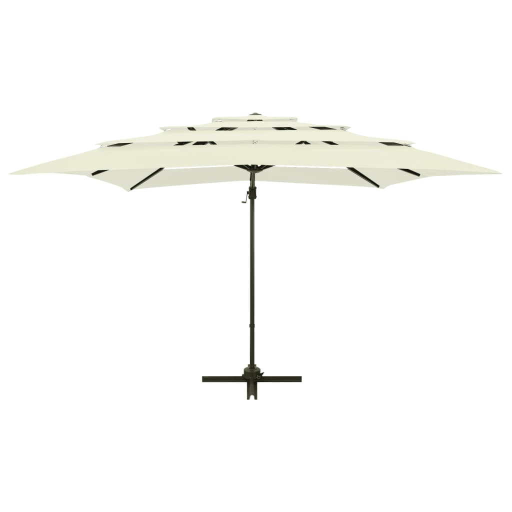 Parasol 4-Laags Met Aluminium Paal 250X250 Cm Kleurig