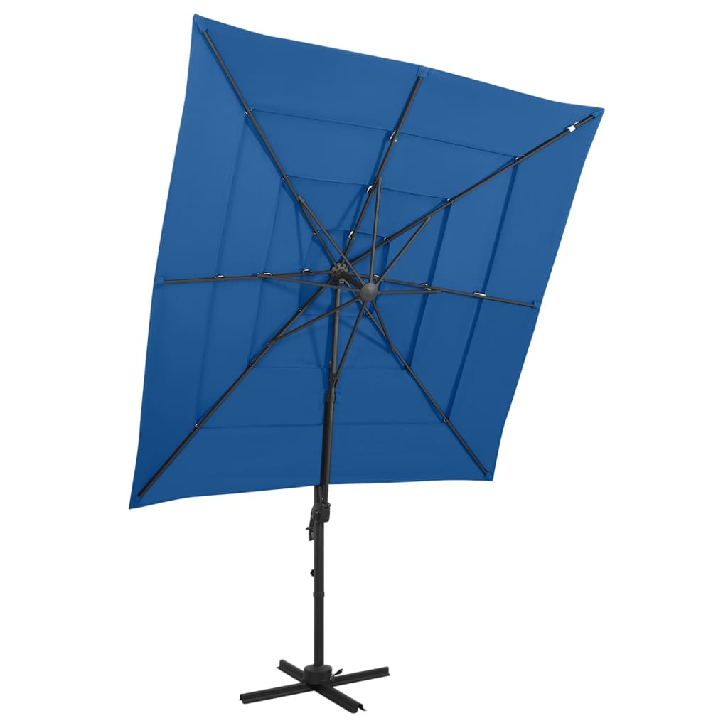 Parasol 4-Laags Met Aluminium Paal 250X250 Cm Kleurig