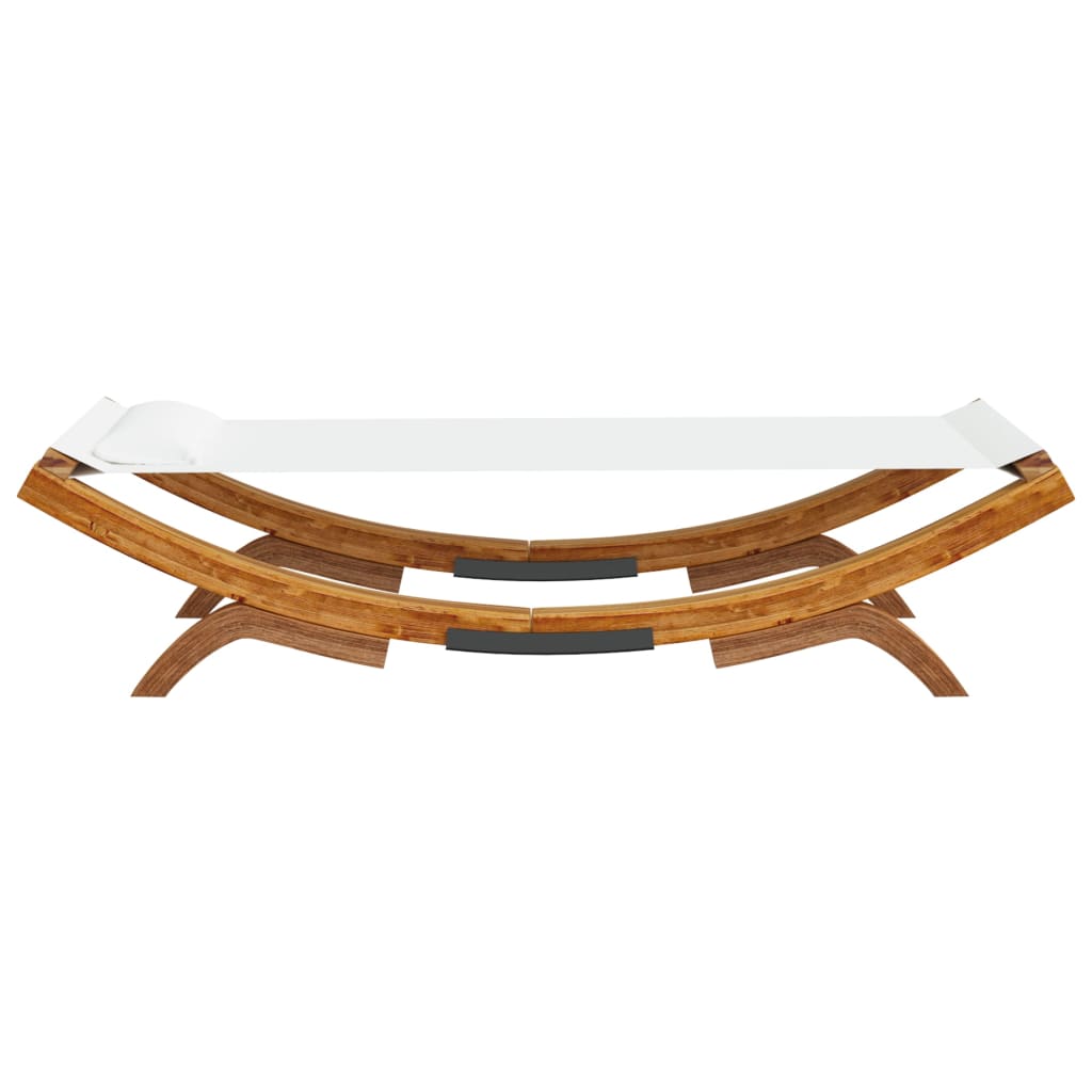 Loungebed 100X188,5X44 Cm Massief Gebogen Hout Kleurig