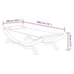 Loungebed 100X188,5X44 Cm Massief Gebogen Hout Kleurig