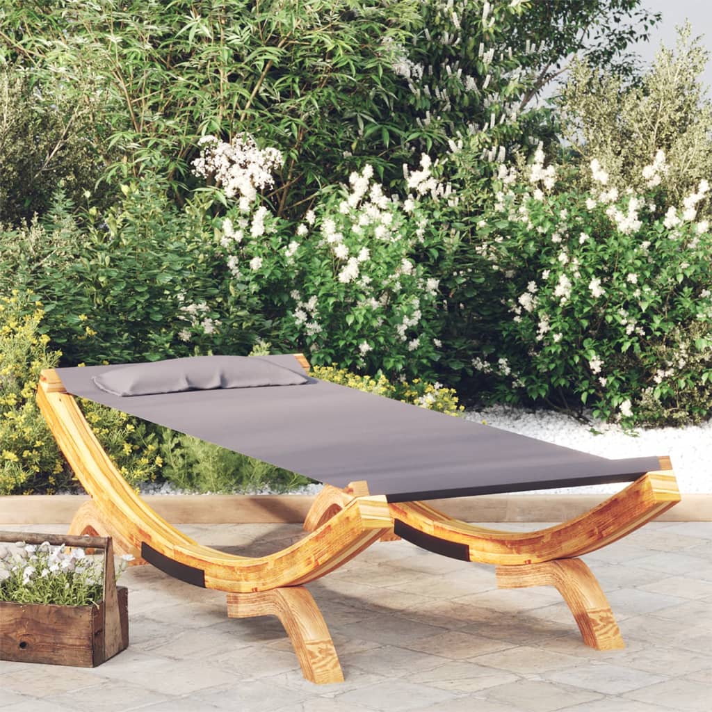 Loungebed 100X188,5X44 Cm Massief Gebogen Hout Kleurig