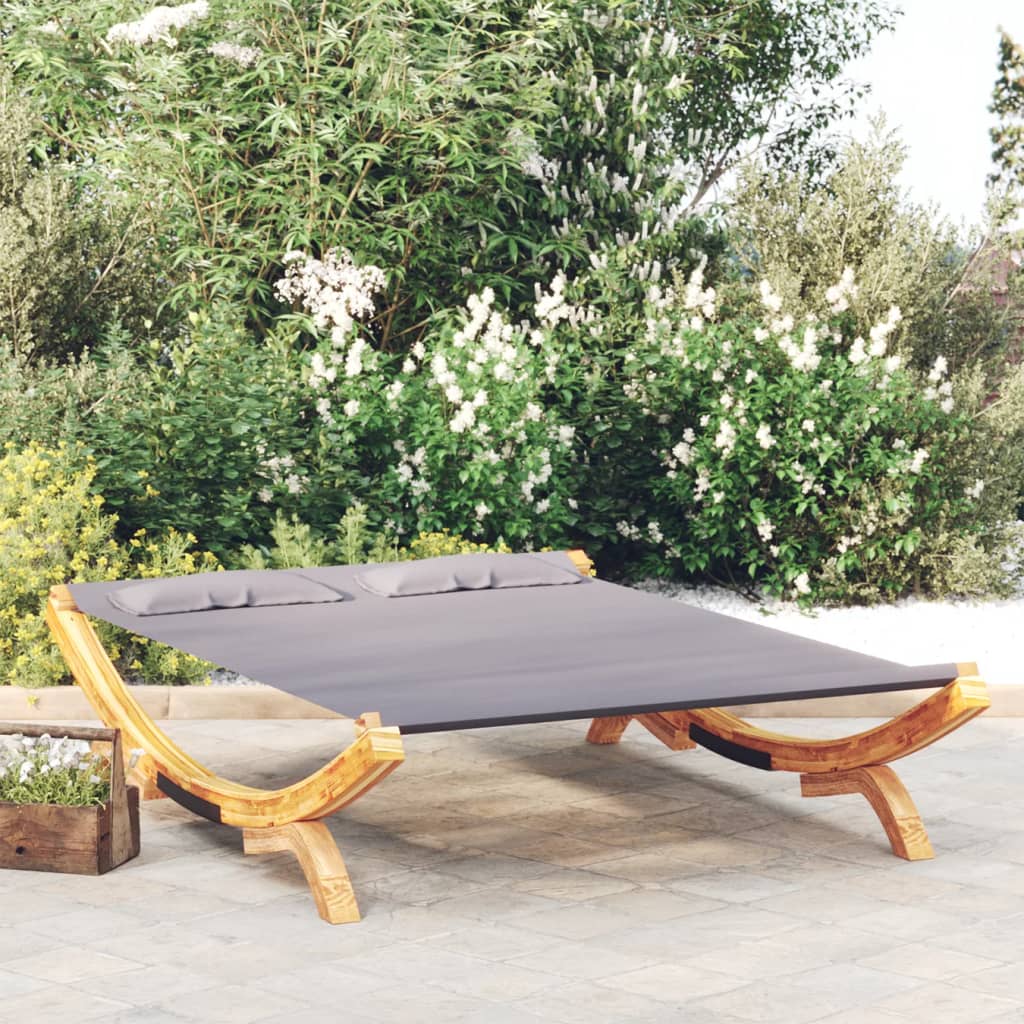 Loungebed 100X188,5X44 Cm Massief Gebogen Hout Kleurig