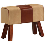 Bankje Turnbok Echt Leer En Massief Mangohout