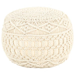 Poef Macramé Handgemaakt 45X30 Cm Katoen