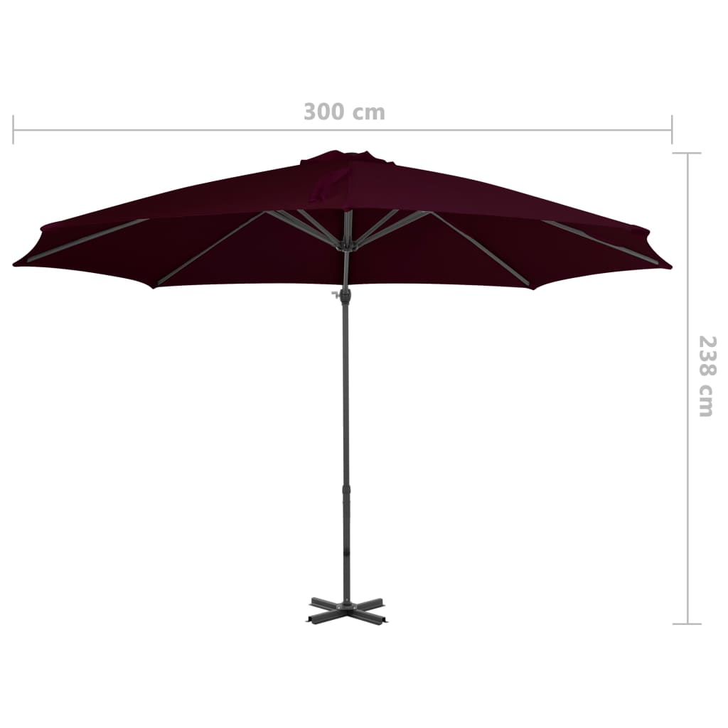 Zweefparasol Met Aluminium Paal 300 Cm