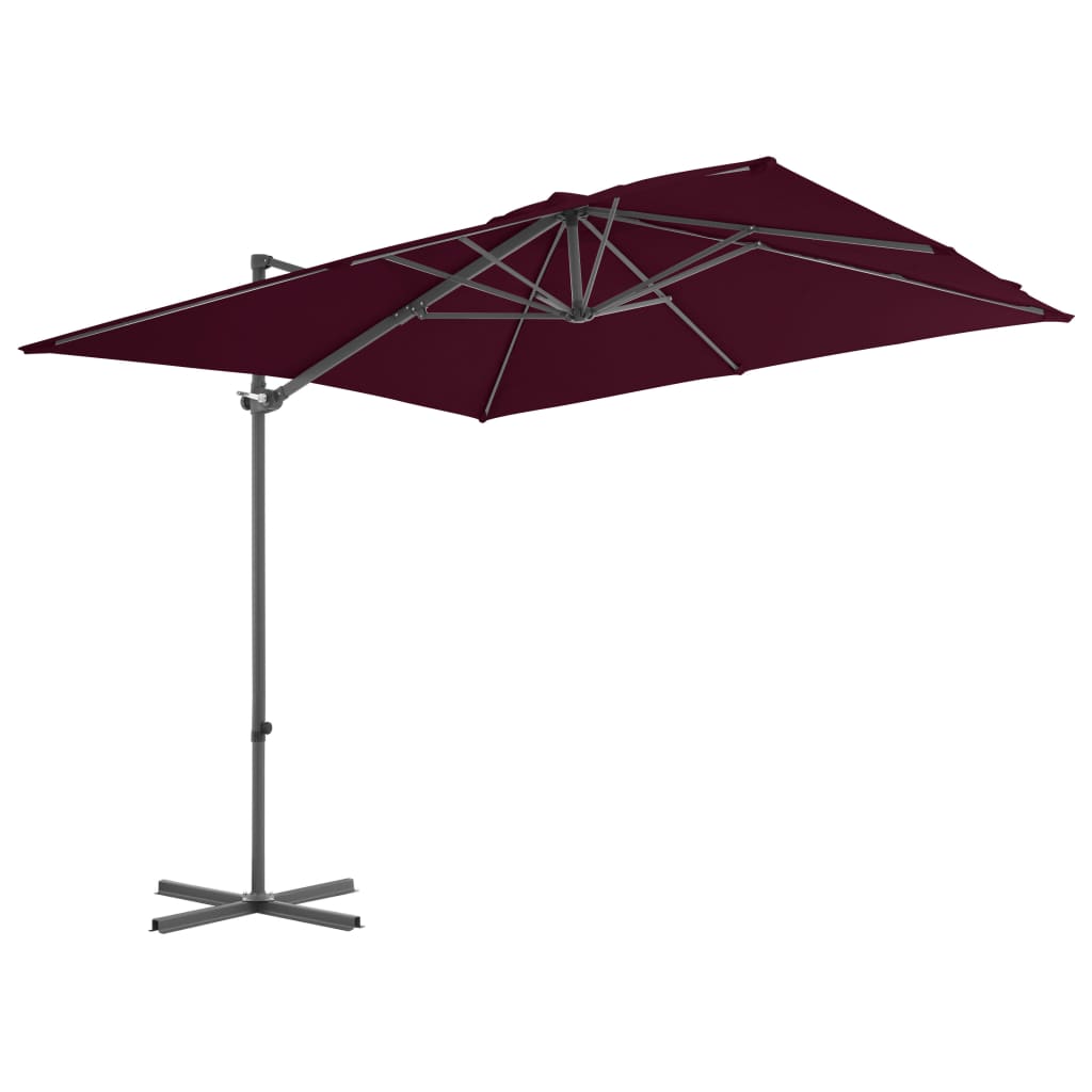 Zweefparasol Met Stalen Paal Bordeaux