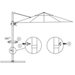 Zweefparasol Met Stalen Paal Bordeaux