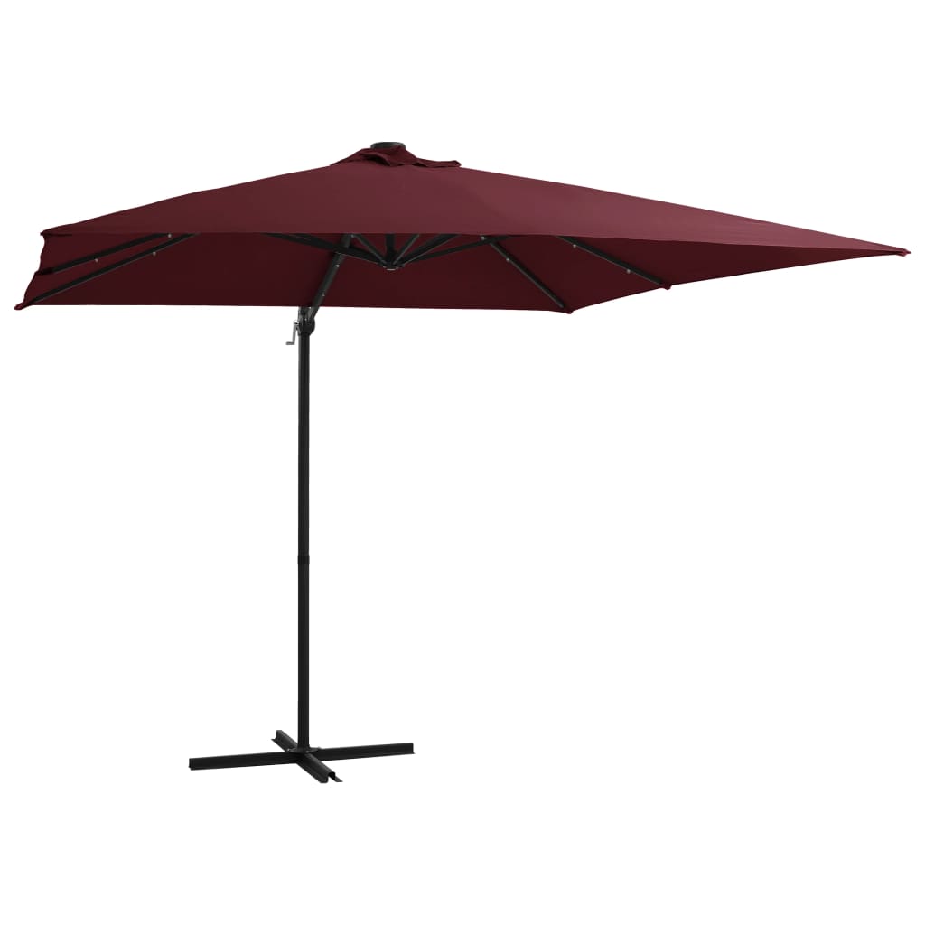 Zweefparasol Met Led-Verlichting Bordeaux