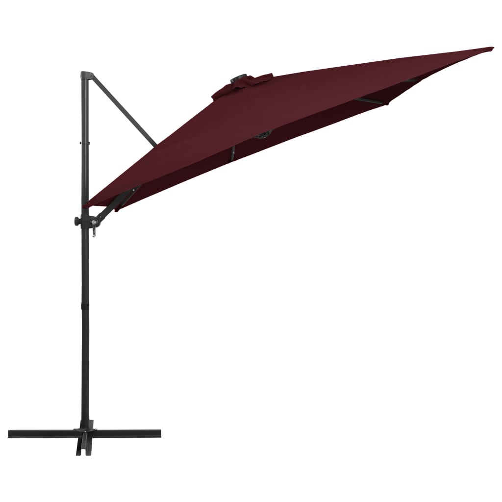 Zweefparasol Met Led-Verlichting Bordeaux