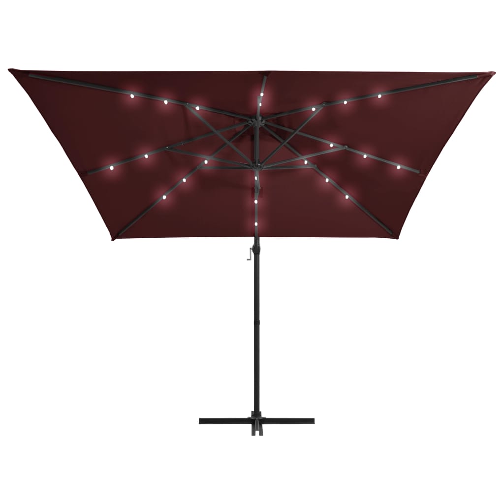 Zweefparasol Met Led-Verlichting Bordeaux