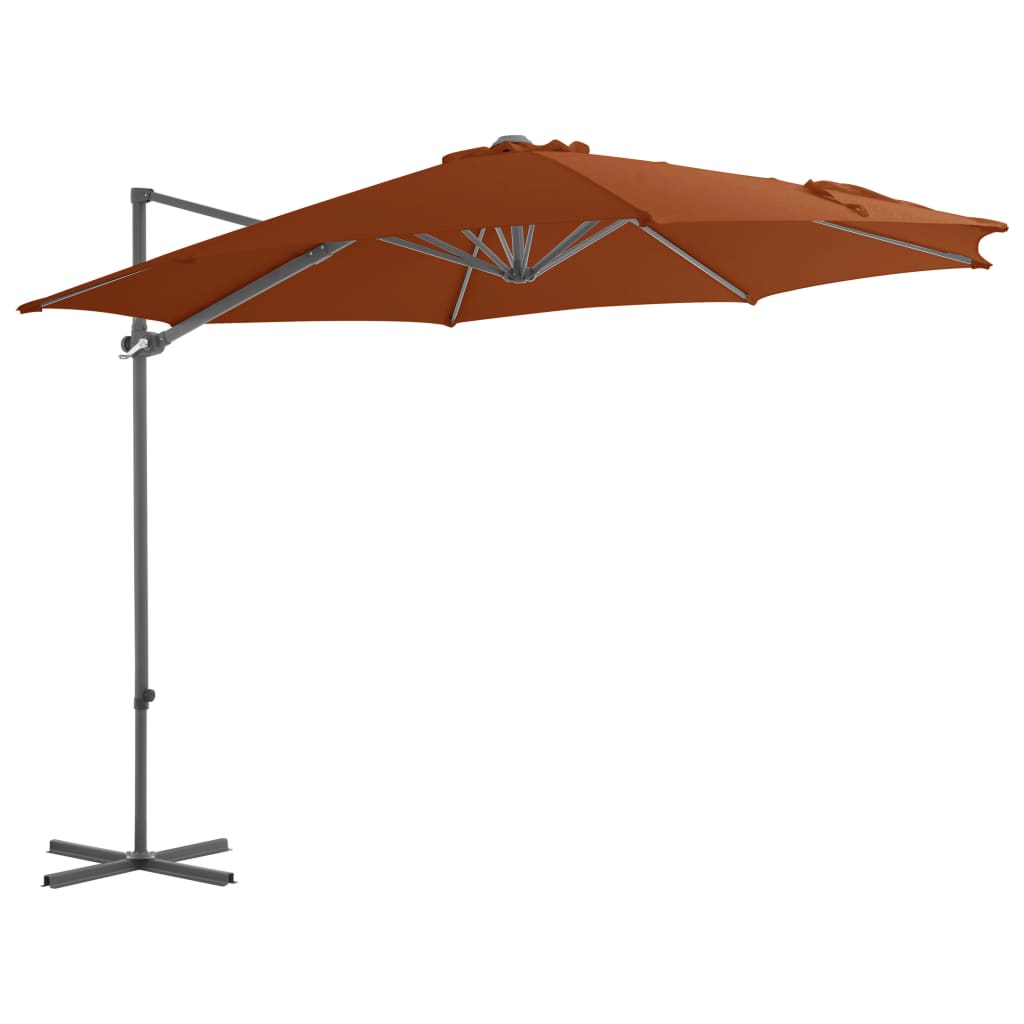 Zweefparasol Met Stalen Paal Bordeaux