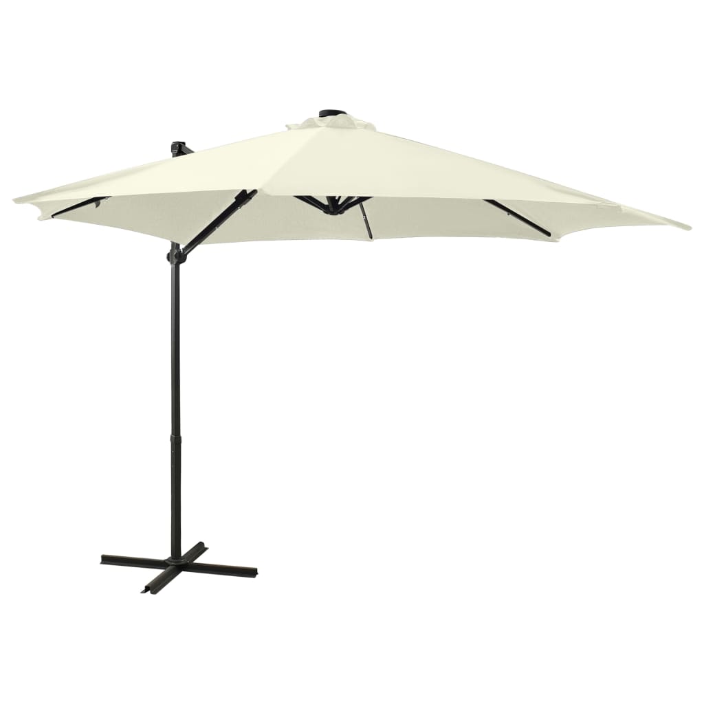 Zweefparasol Met Paal En Led-Verlichting