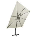Zweefparasol Met Paal En Led-Verlichting 300 Cm Kleurig