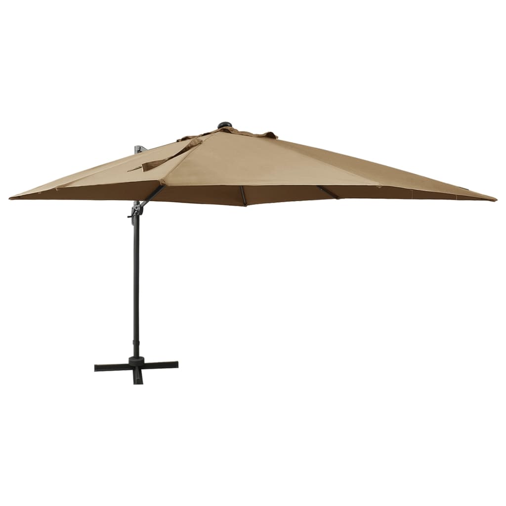 Zweefparasol Met Paal En Led-Verlichting 300 Cm Kleurig