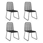 Tuinstoelen Poly Rattan Zwart