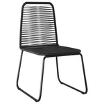 Tuinstoelen Poly Rattan Zwart