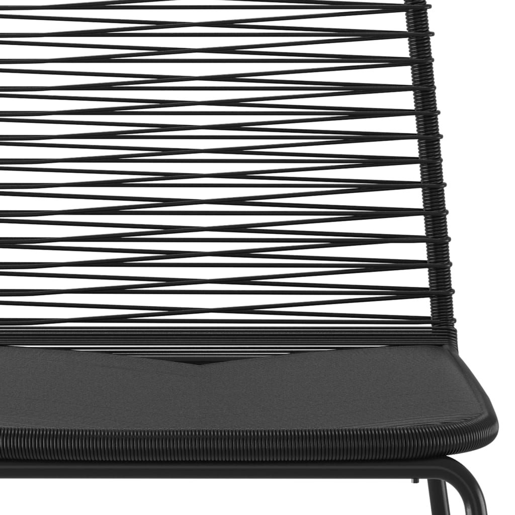 Tuinstoelen Poly Rattan Zwart