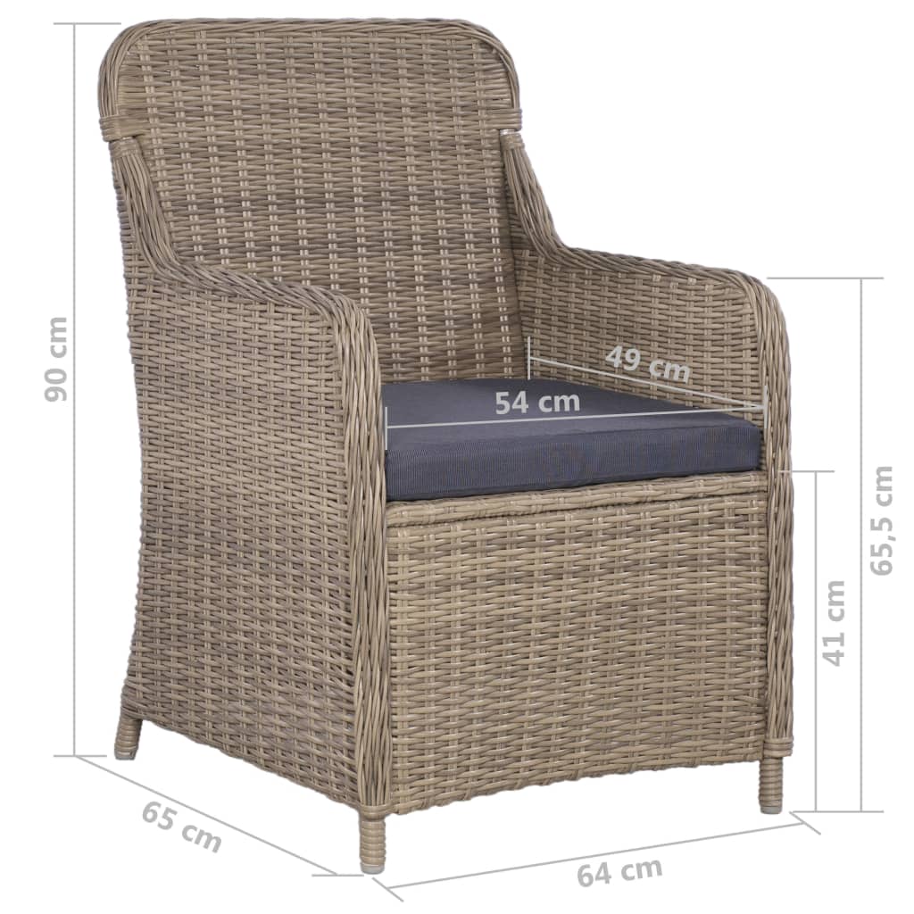 -Delige Tuinset Poly Rattan