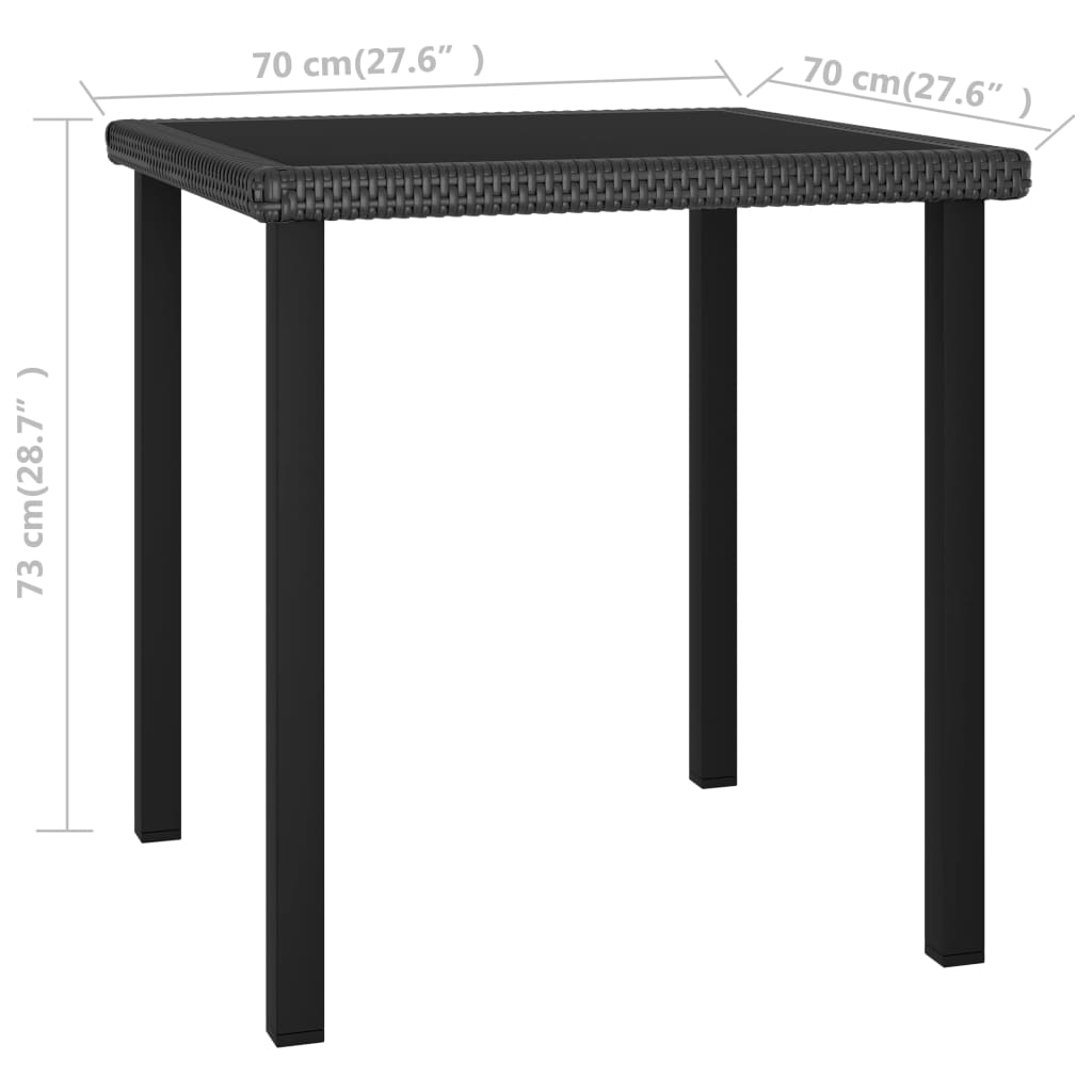 Tuintafel Poly Rattan