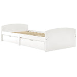 Bedframe Met 2 Lades Massief Grenenhout 90X200 Cm