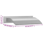 Zwembadfontein 45X26X13 Cm Roestvrij Staal Zilverkleurig Grijs