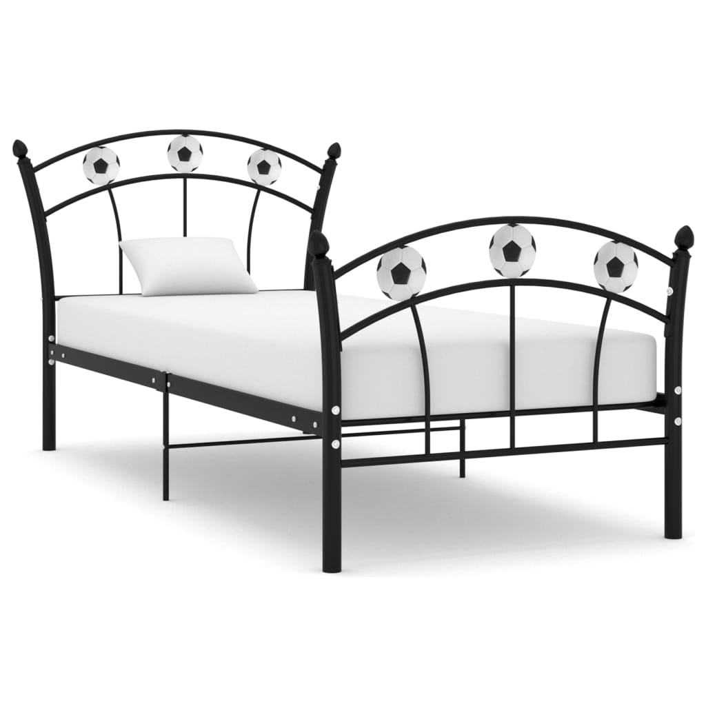 Bedframe Met Voetbaldesign Metaal 90X200 Cm