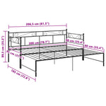 Slaapbankframe Uittrekbaar Metaal 90X200 Cm