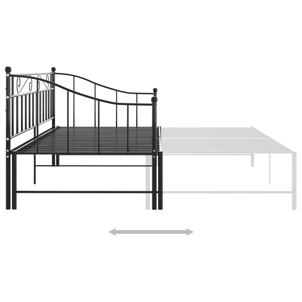 Slaapbankframe Uittrekbaar Metaal 90X200 Cm