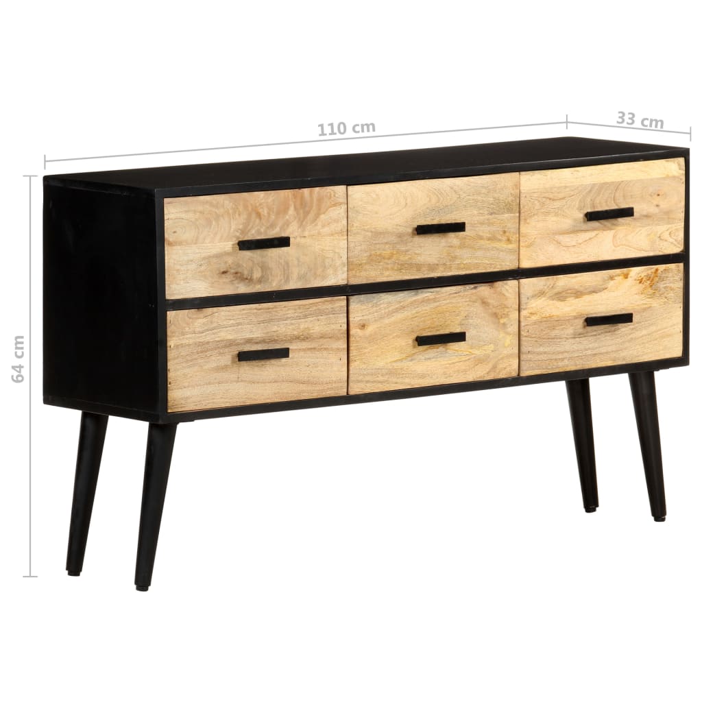 Dressoir 110X33X64 Cm Massief Mangohout