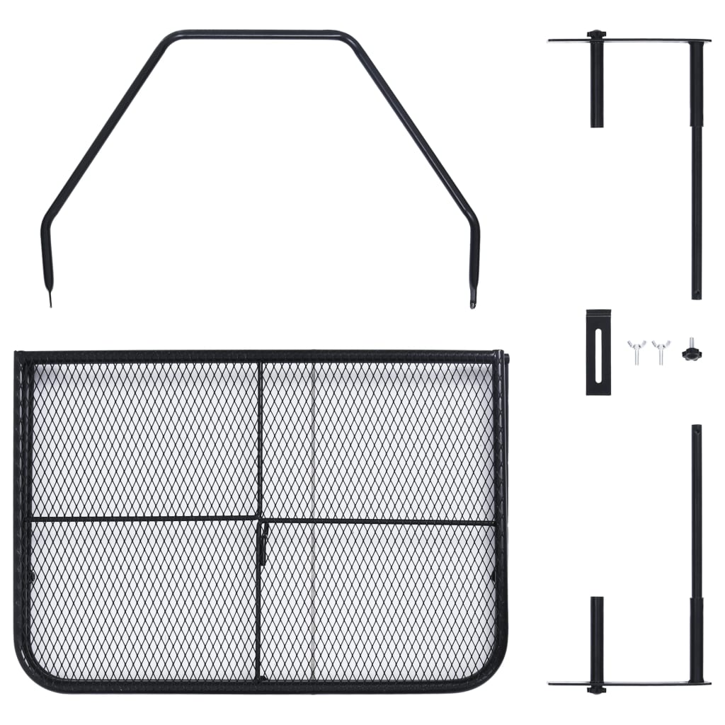 Balkontafel 60X40 Cm Staal Zwart