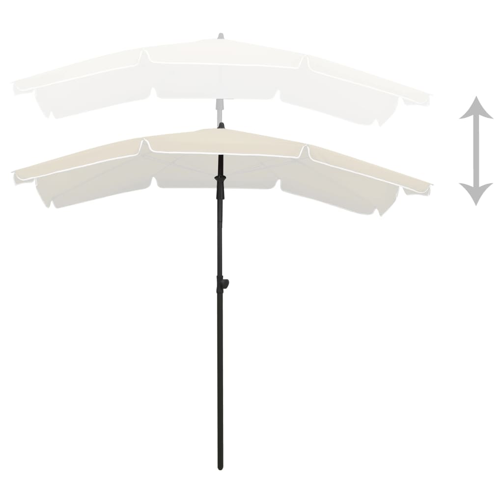 Parasol Met Paal 200X130 Cm Kleurig