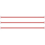 Rekstok 25 Cm Staal Rood