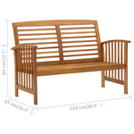 4-Delige Loungeset Massief Acaciahout