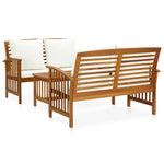 4-Delige Loungeset Massief Acaciahout