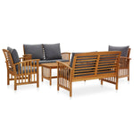 4-Delige Loungeset Massief Acaciahout