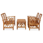 4-Delige Loungeset Massief Acaciahout