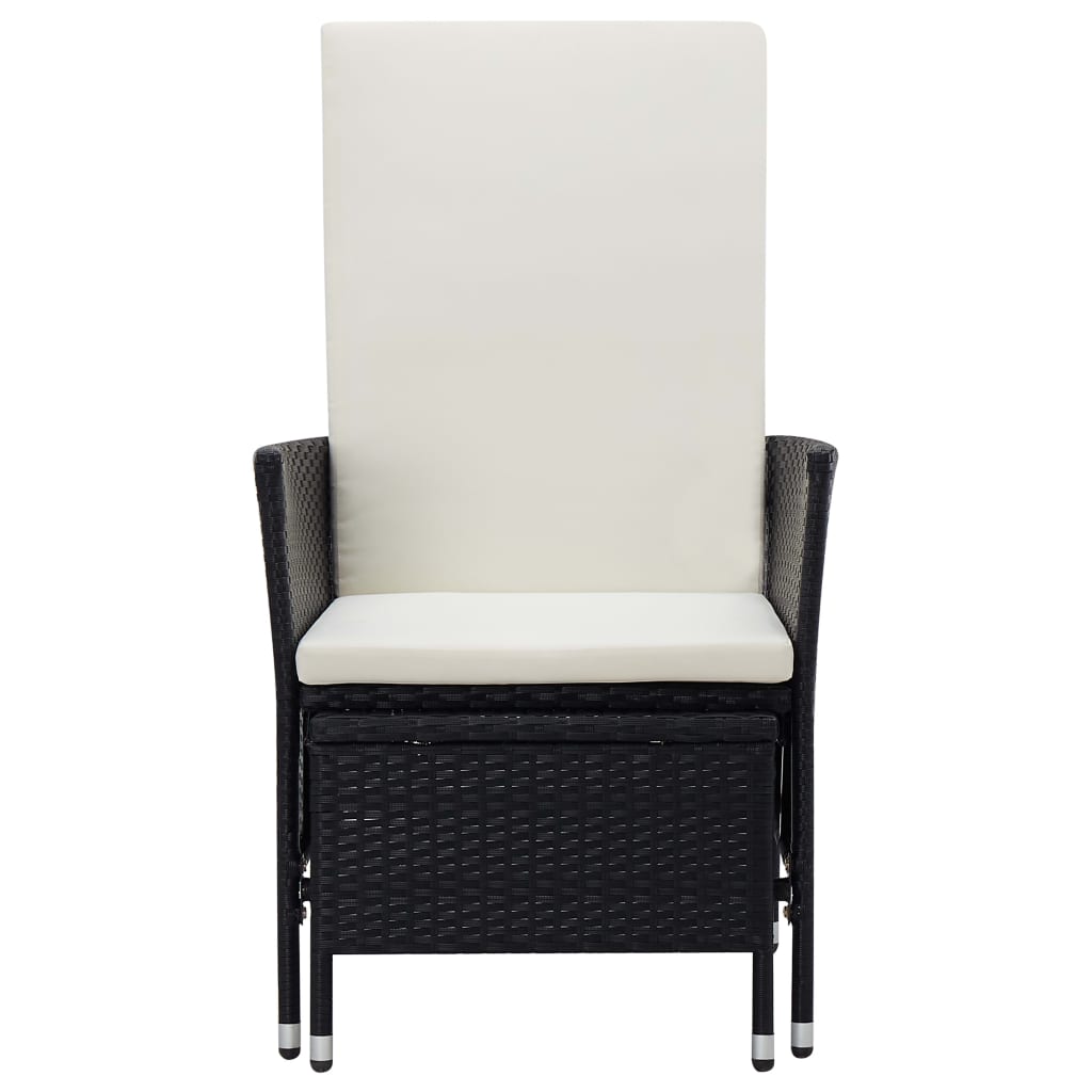 -Delige Loungeset Met Kussens Poly Rattan