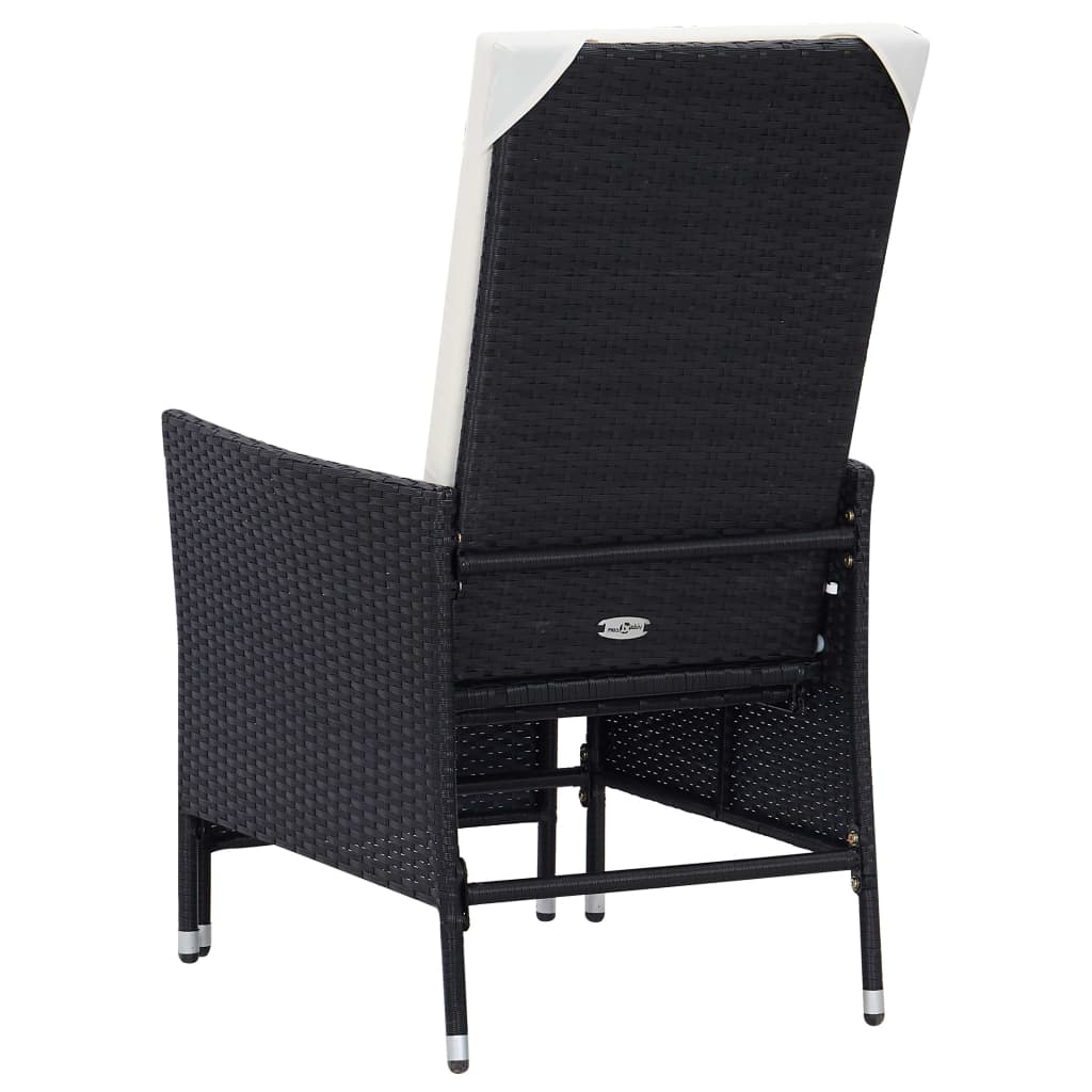 -Delige Loungeset Met Kussens Poly Rattan